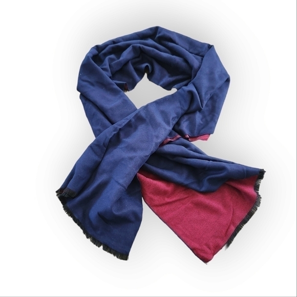 Cashmere Two Tone Reversible Blanket Scarf - Picture 1 of 5